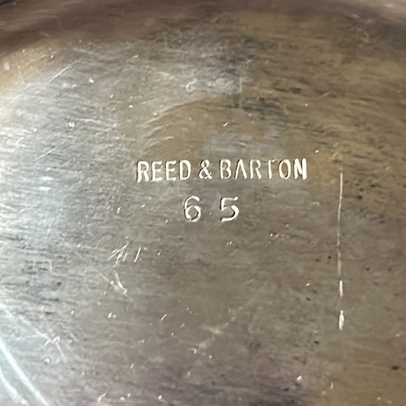 Vintage MCM Reed & Barton Enameled Silverplate Teardrop Dish - Picture 3 of 10